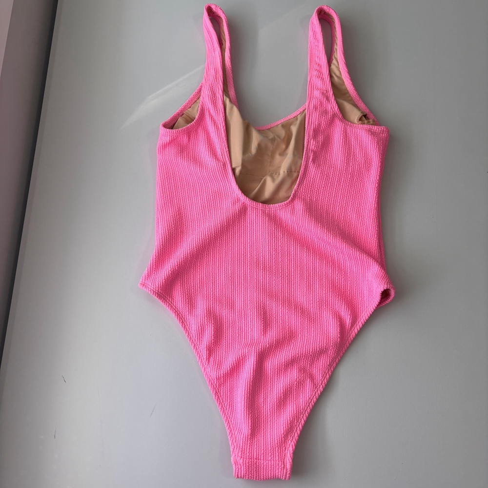 Cotton On Women's Large Hot Pink Low-Back One-Piece Swimsuit NWT - Picture 5 of 7